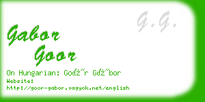 gabor goor business card